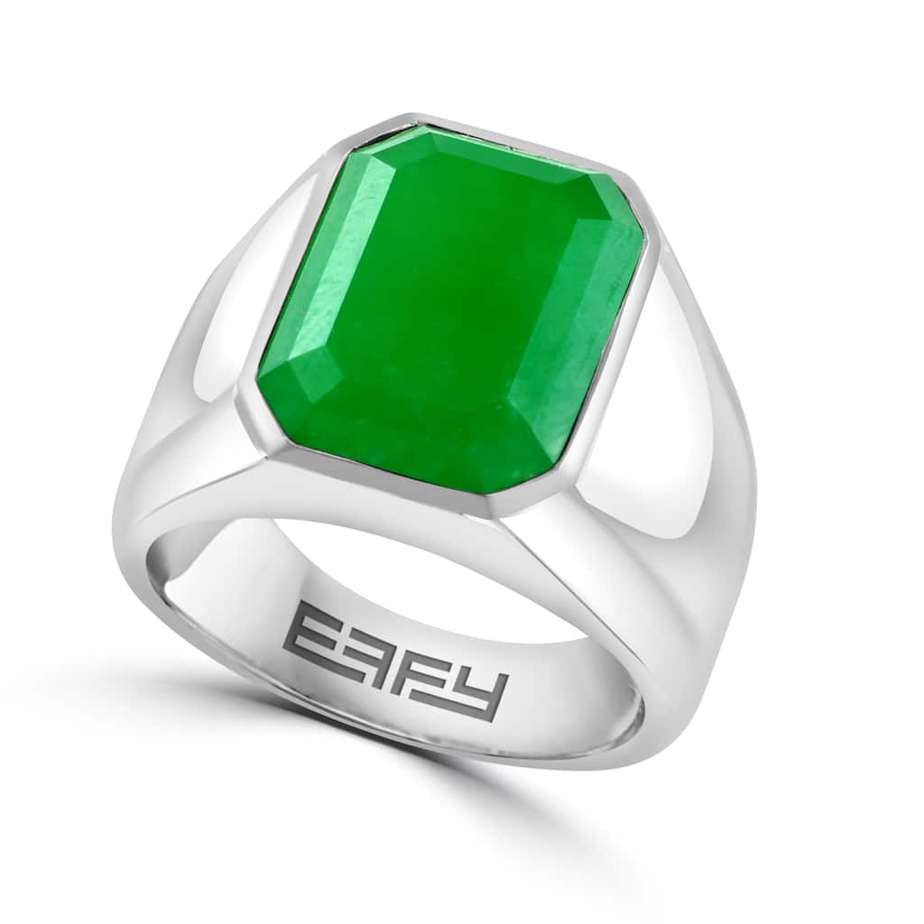 EFFY Men's Gold-Plated 925 Sterling Silver Jade Ring - Green