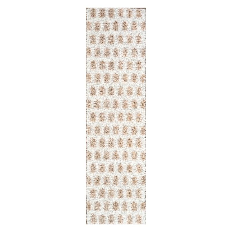 Scandinavian Arrow Shag Rug - Modern Look - Anthracite Dark Gray - Easy Maintenance