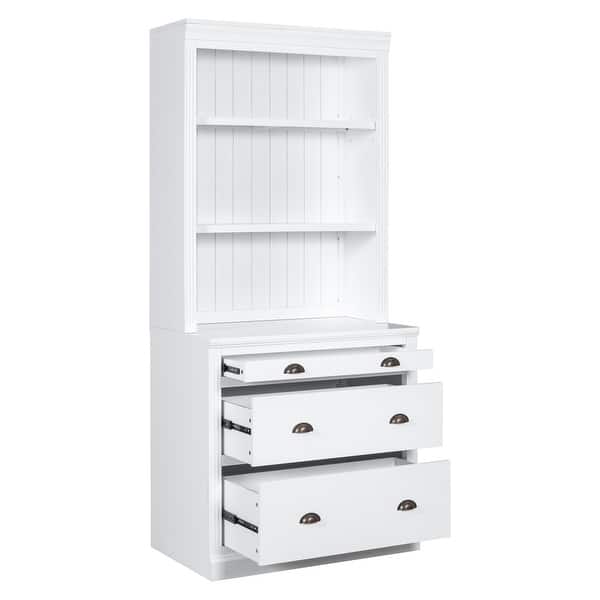 dresser bookshelf combo Graco Read-with-Me 6 Drawer Chest with Bookshelves, Olive with Driftwood tip kit for enhanced safety and stability Available in various finish colors Easy assembly with hardware and instructions included Specification White Wood Dresser/Bookshelf - AptDeco