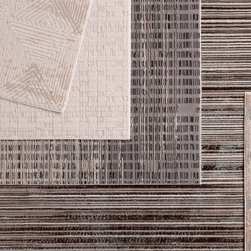 Loxen Geometric Light Gray/Silver Rug