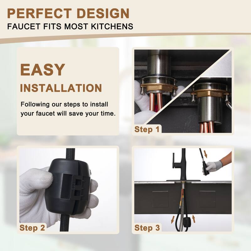 Single-Handle Pull-Out Sprayer Kitchen Faucet