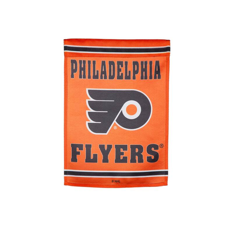 Embossed Suede Flag, Garden Size, Philadelphia Flyers
