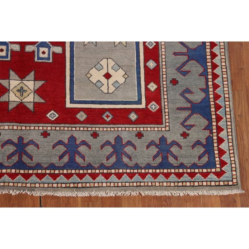 Kazak Oriental Area Rug Handmade Wool Carpet - 5'11" x 8'11"