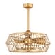 preview thumbnail 4 of 14, Marcelin 26-inch Matte Gold 6 Lights 3 Blades Lighted Ceiling Fan with Remote