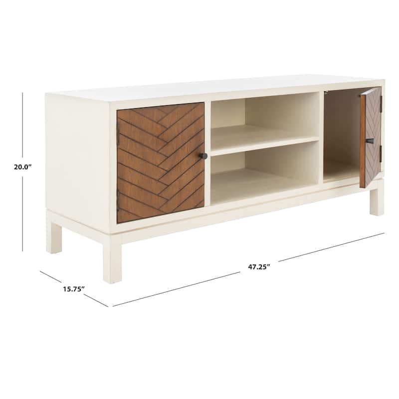 SAFAVIEH Ajana 47-inch Storage Media TV Stand - 47.3" W x 15.8" L x 20" H