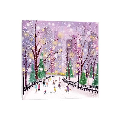 iCanvas "Snowy Night" by Joy Laforme Canvas Print