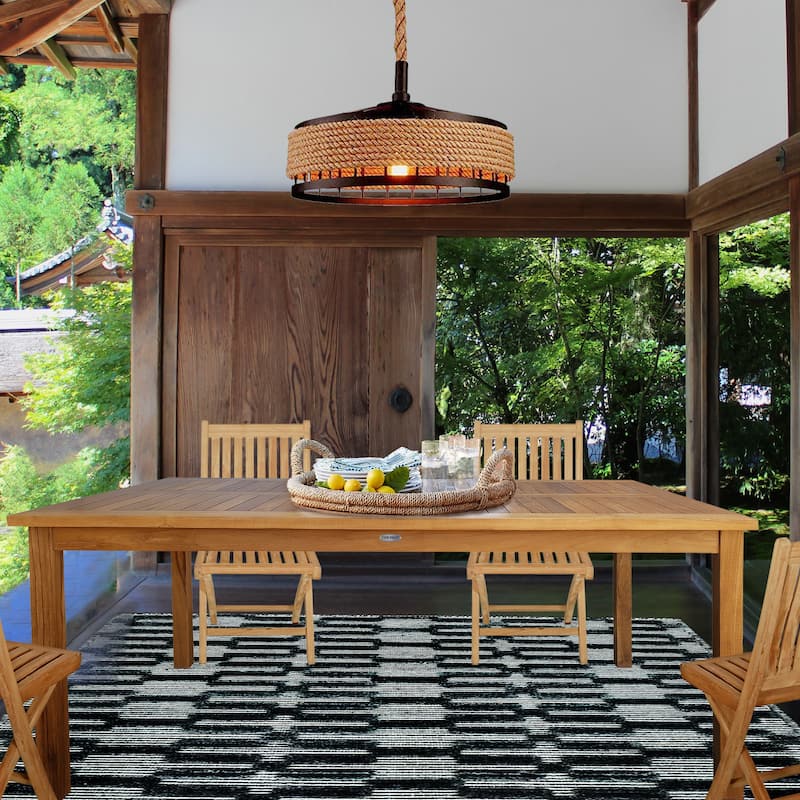 Chic Teak Bermuda Rectangular Teak Wood Patio Bistro Dining Table, 71 x 35 inch (Table Only)