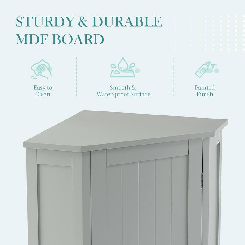 Modern Triangle Cabinet Corner Storage Cabinet with Adjustable Shelves