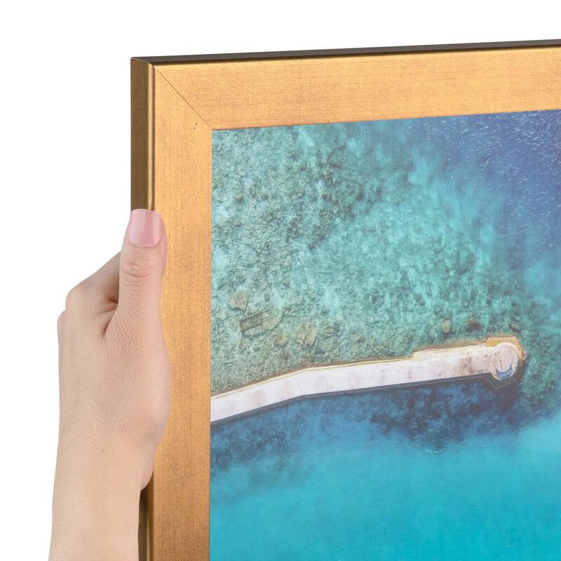 ArtToFrames Maddo Modern 12x18 Inch Picture Frame, 1.25 Inch MDF Poster Frame Available in Multiple Colors (FRBW72079-12x18) - Muted Gold Glow - 12x18
