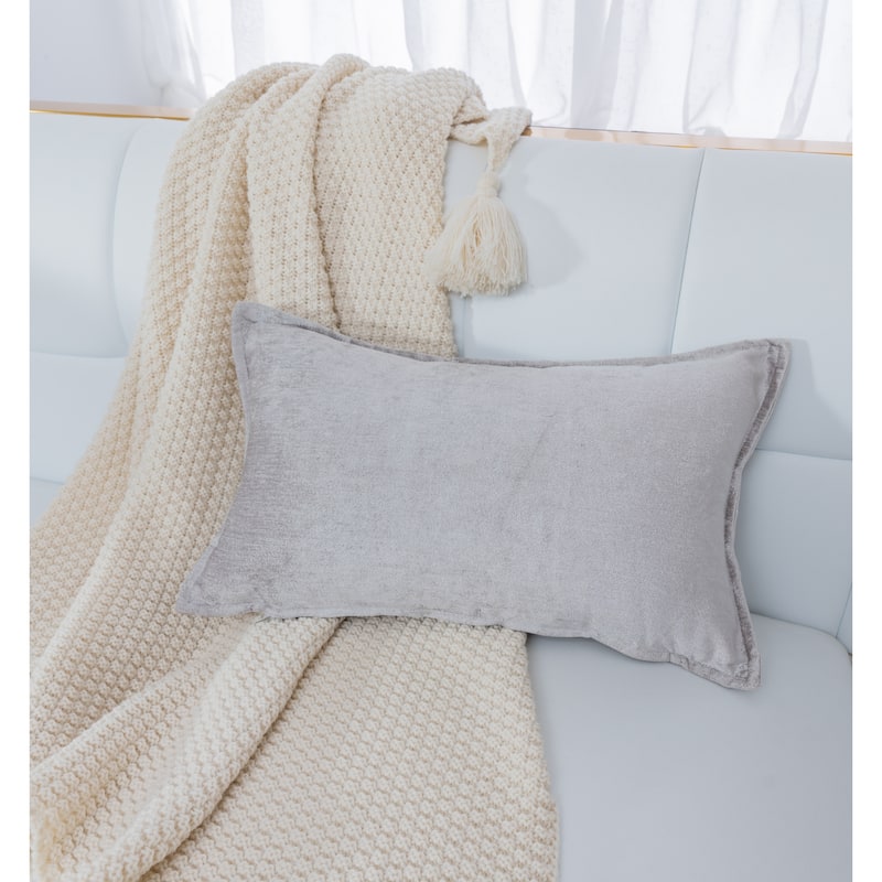 Gouchee Home Nicole Indoor Accent Cushion 12 x 20 - Silver