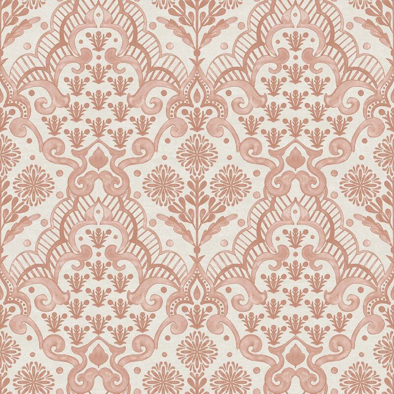 NuWallpaper Brownstone Boys Brownstone Blooms Clay Peel and Stick Wallpaper - N/A