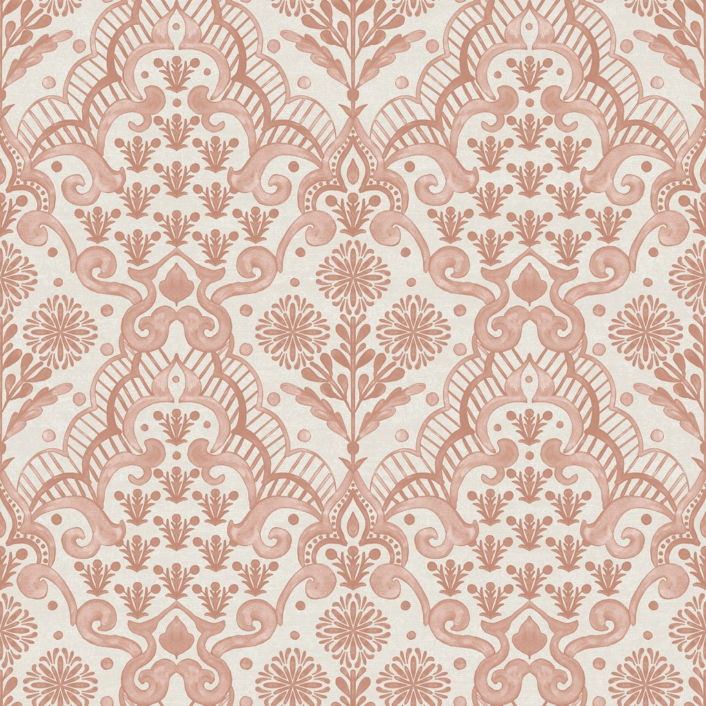 NuWallpaper Brownstone Boys Brownstone Blooms Clay Peel and Stick Wallpaper - N/A