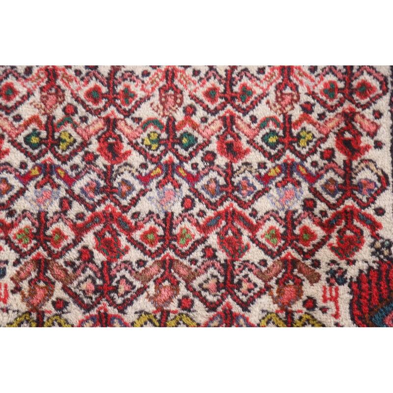Hamedan Persian Vintage Runner Rug Hallway Hand-knotted Wool Carpet - 2'5"x 6'6"
