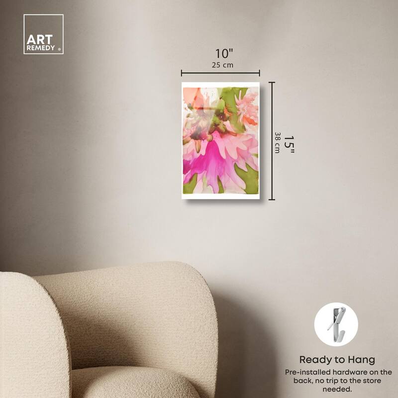 Vibrant Fluidity Floral I Acrylic by Art Remedy, Ready to Hang