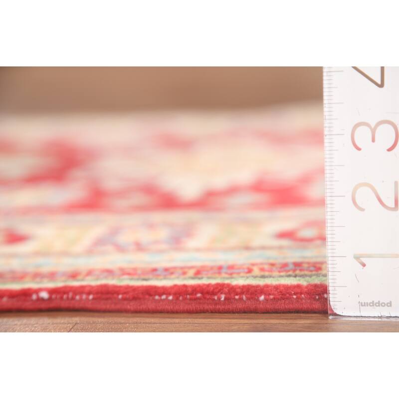 Red Kazak Accent Rug Hand-Knotted Wool Carpet - 2'8" x 3'10"