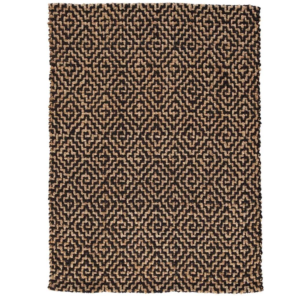 Handwoven Greek Key Design Jute Rug, Brown - Big - Overstock - 32560117
