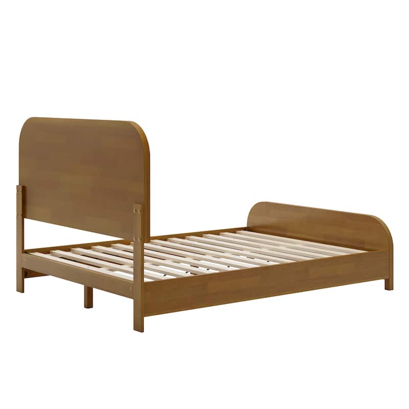 Christopher Knight Home - Modern Wood Platform Bed Frame with Headboard and Wooden Slats Support - No Box Spring Needed