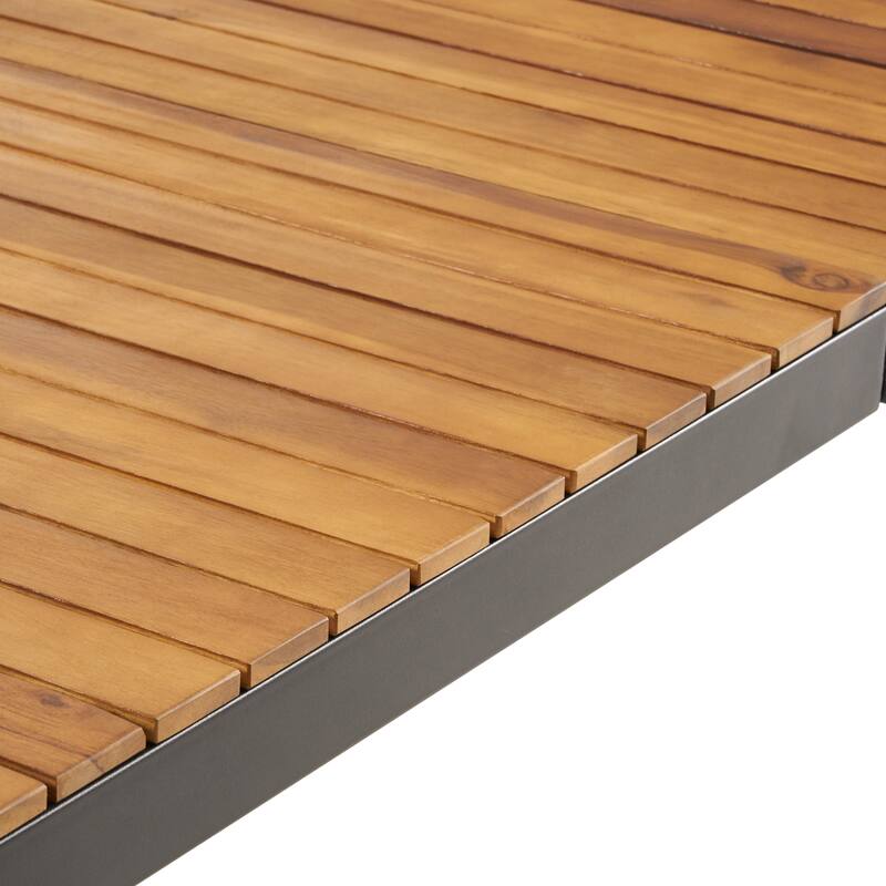 Flora Outdoor Wood and Resin Outdoor 7 Piece Dining Set by Christopher Knight Home