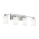 preview thumbnail 1 of 14, AFX Leo Vanity Light - Clear Glass Shade Satin Nickel - 31"