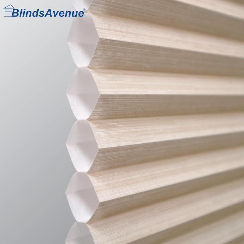BlindsAvenue Cordless Top Down Bottom Up Cellular Honeycomb Shade, 9/16" Single Cell, Light Filtering, Designer Print Stone