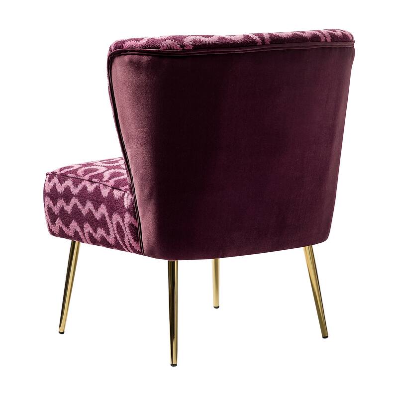 Almira Contemporary Upholstered Armless Side Chair with Tufted Back Set of 2 by HULALA HOME