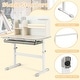 preview thumbnail 2 of 6, Kids Study Desk Height Adjustable Writing Table w/ Tilt Desktop
