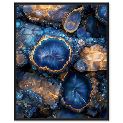 Oceanic Gold Sparkle Canvas by Art Remedy