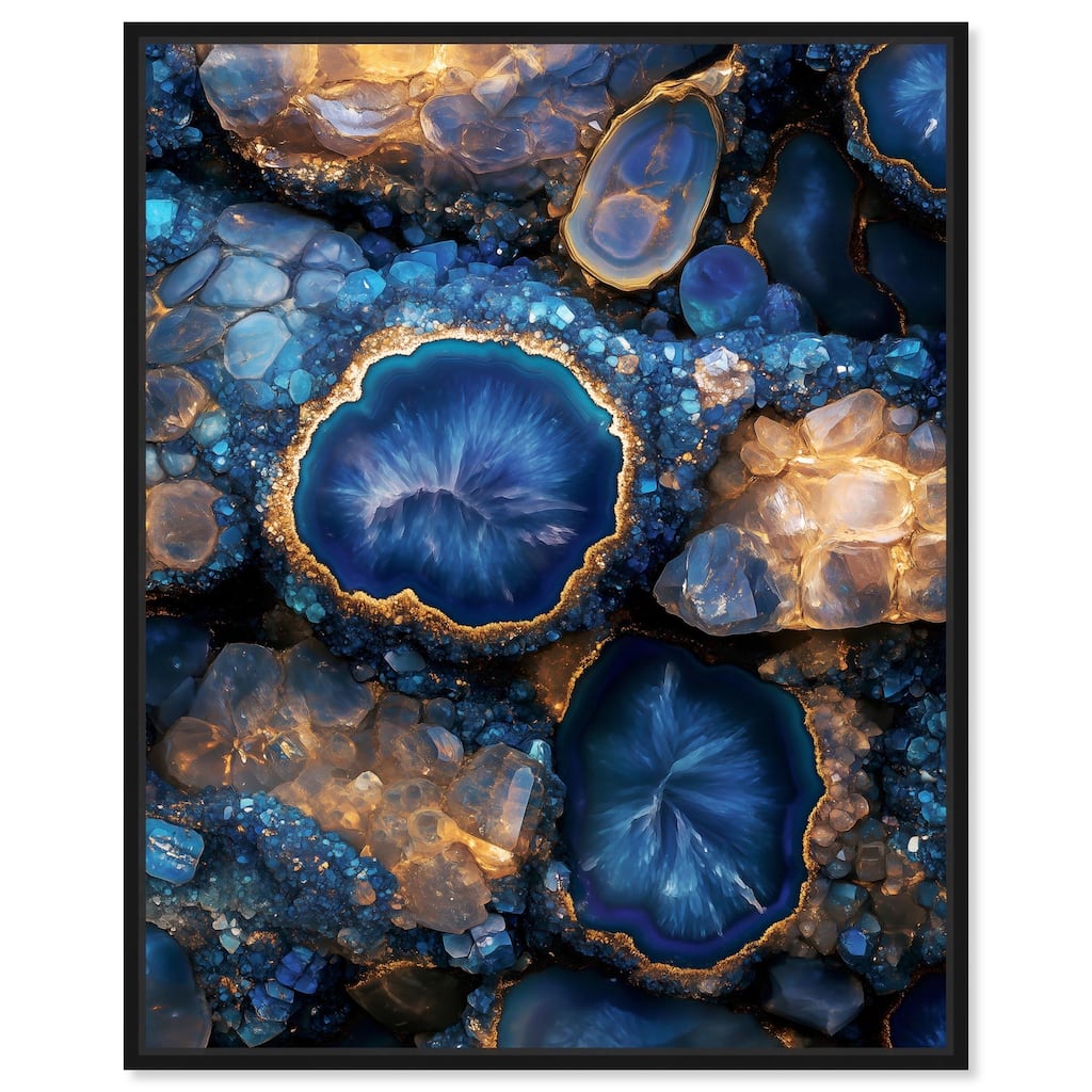 Oceanic Gold Sparkle Canvas by Art Remedy