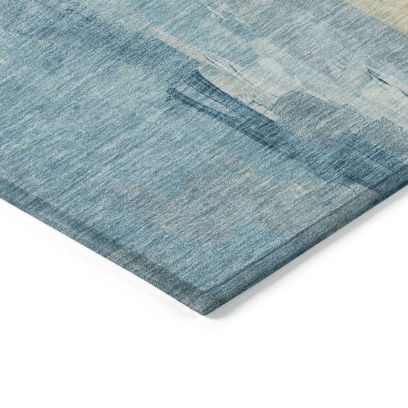 HomeRoots Abstract Transitional Rectangle Outdoor Rug
