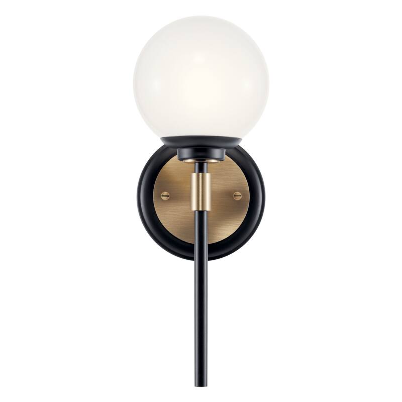 Benno 1-Light Wall Sconce with Opal Glass Shade