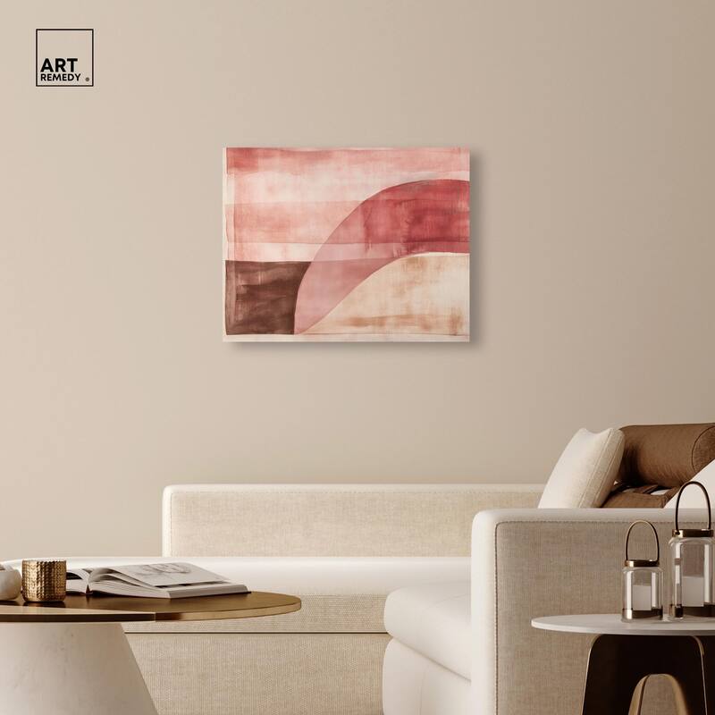 Faded Crimson Canvas by Art Remedy, Gallery Wrapped