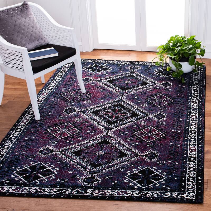 SAFAVIEH Vintage Hamadan Graine Traditional Rug - 8' x 10' - Purple/Black