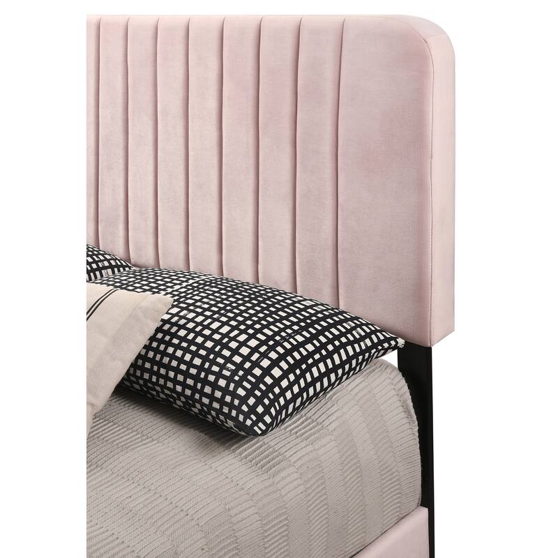 Modern Pink Full Bed, Durable Material, Easy Assembly, Stylish Design for Contemporary Bedrooms