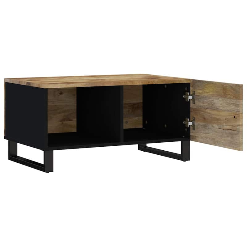 vidaXL Coffee Table 31.5"x19.7"x15.7" Solid Wood Mango&Engineered Wood