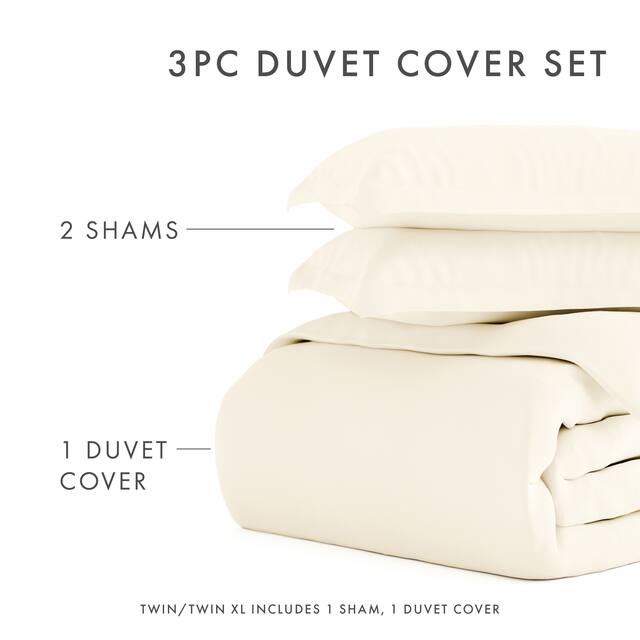 Soft Essentials Oversized 3-piece Microfiber Duvet Cover Set