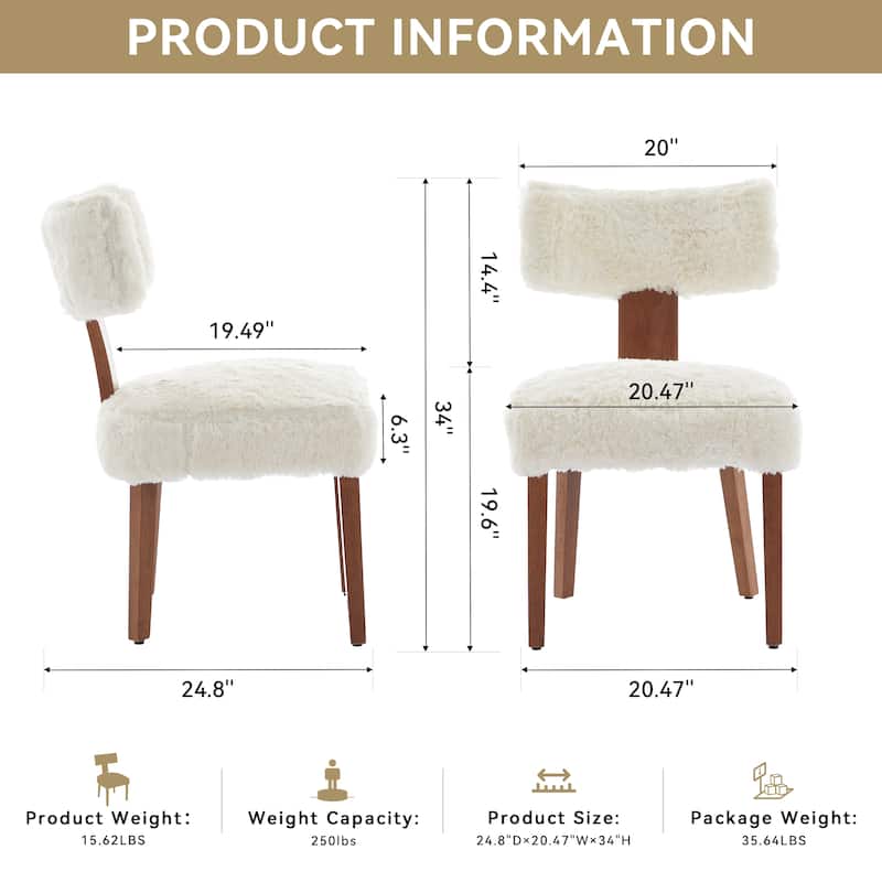 GDFStudio - Mariscat Fabric Wingback Dining Chairs（Set of 2）