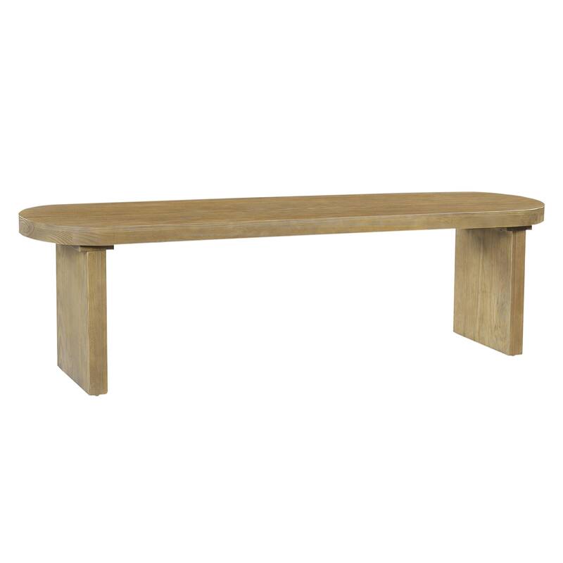 Christopher Knight Home - Rustic Pine Dining Bench with Modern Block Legs