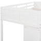 preview thumbnail 8 of 28, Low Twin Size Loft Bed with Cabinets, Shelves and Slide, White