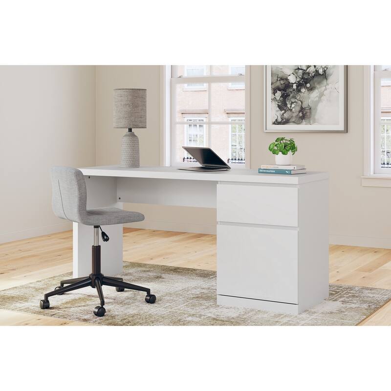 Signature Design by Ashley Onita White 60" Home Office Desk