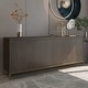 preview thumbnail 2 of 12, Clihome Furniture Wood 4-Door Accent Cabinet Brown