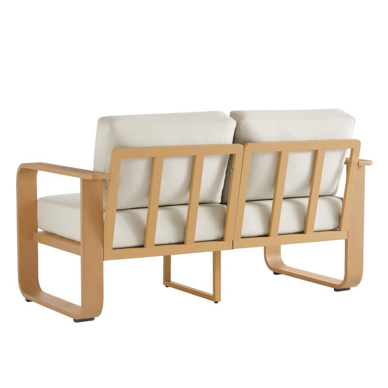 Spruce & Spring Outdoor Patio Furniture Set Aluminum Sofa Accent Chair