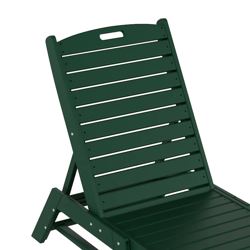 Laguna Hdpe All Weather Outdoor Patio Pool Reclining Armless Chaise Lounge