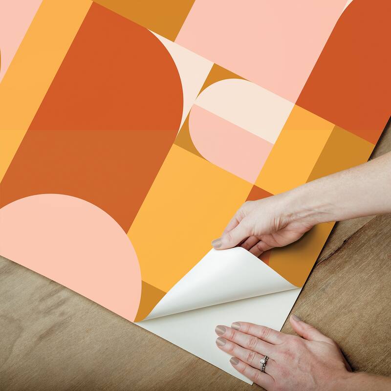 Very Gay Paint Boxanne Orange Peel and Stick Wallpaper