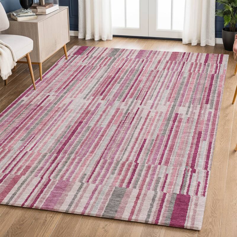 Premium Washable Super Soft Stripe Stack Mayfield Rug