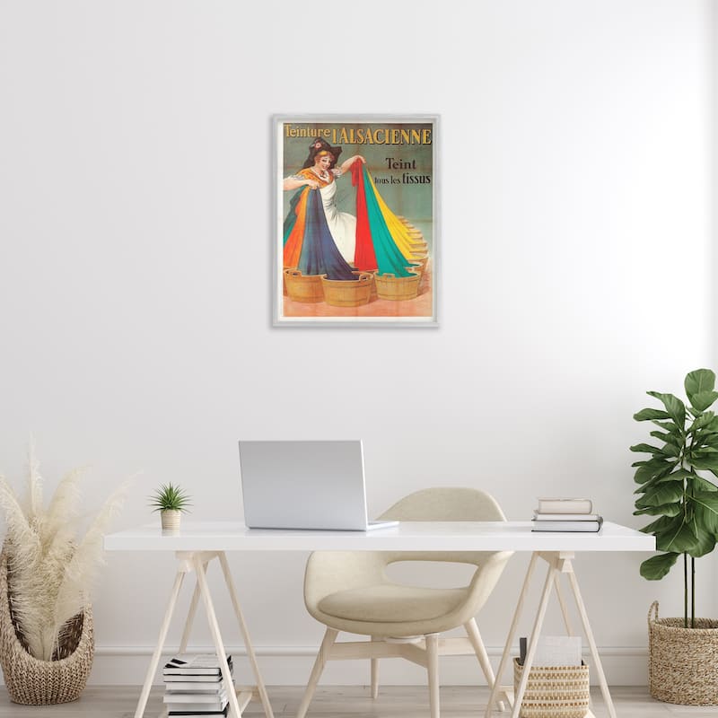 Stupell Vintage Teinture L'Alsacienne Framed Giclee Art Design By Marcus Jules