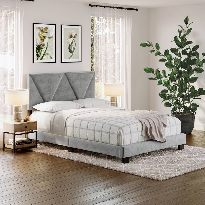 Boyd Sleep Vector Velour Platform Bed