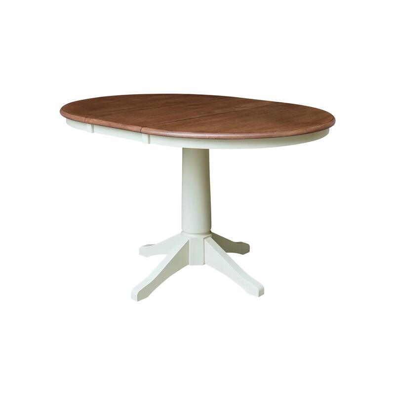 36" Round Extension Dining Table with X-Back Chairs