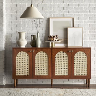 Lifestorey Montello 4-Door Sideboard with Cane