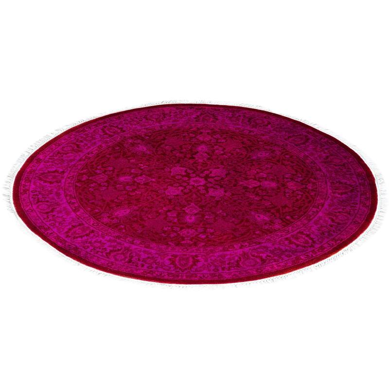 Fine Vibrance One-of-a-Kind Hand-Knotted Area Rug - Pink, 3' 1" x 3' 1" - 3' 1" x 3' 1"