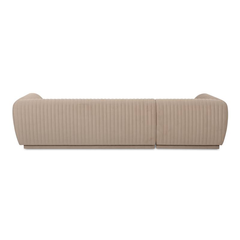 NADAAL STUDIOS Iona, Left Hand Facing Upholstered Sectional, Brown - 116.75 X 71 X 27.5
